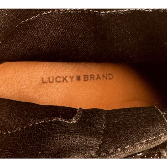 Lucky Brand Achelle Buckled Black Leather Moto Booties Womens Size 9.5M New - Picture 11 of 13